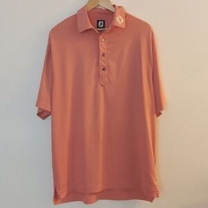 Foot Joy Polo Golf Shirt, Coral, Size Large